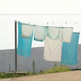 towels hanging on clothes line